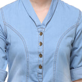 Zoysia Casual 3/4 Sleeve Solid Women's Top