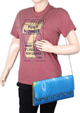 Zoe Marciano Blue Heavy-duty satin wong fabric  Clutch