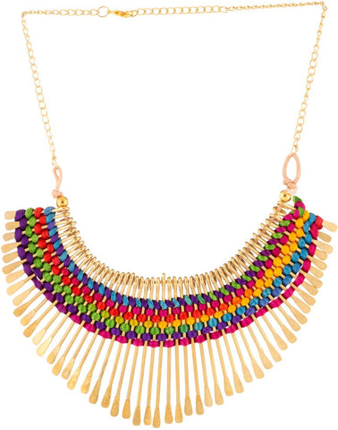 Voylla Artifictial Classic Plain Yellow Gold Plated Alloy Necklace