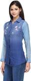 India Inc Women's Embroidered Casual Shirt