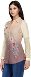 India Inc Women's Embroidered Casual Shirt