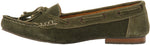 Blue Button Safari Green Loafers