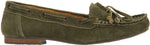 Blue Button Safari Green Loafers