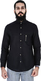 Mr Button Men's Solid Casual Linen Shirt