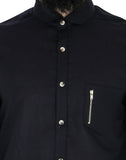 Mr Button Men's Solid Casual Linen Shirt