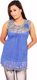 Nine Lions Bollywood Fashion Party Sleeveless Solid Women's Top