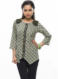 Moda Vastra Casual 3/4 Sleeve Graphic Print Women's Top