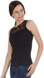 Veakupia Casual Sleeveless Solid Women's Top