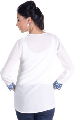Veakupia Casual Full Sleeve Solid Women's Top