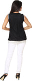 Kairaa Casual Sleeveless Embellished Women's Top