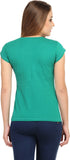 Cation Casual Short Sleeve Solid Women's Top