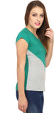 Cation Casual Short Sleeve Solid Women's Top