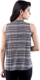 Peppermint Blues Casual Sleeveless Printed Women's Top