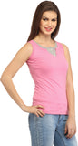 Cation Casual Sleeveless Solid Women's Top