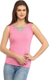 Cation Casual Sleeveless Solid Women's Top