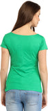 Cation Casual Short Sleeve Solid Women's Top