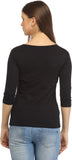 Cation Casual 3/4 Sleeve Solid Women's Top