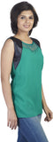 Soie Casual, Festive, Formal, Lounge Wear, Party Sleeveless Embellished, Solid Women's Top