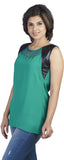 Soie Casual, Festive, Formal, Lounge Wear, Party Sleeveless Embellished, Solid Women's Top