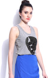 Noble Faith Casual Sleeveless Embellished Women's Top