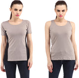 Cation Casual Short Sleeve, Sleeveless Solid Women's Top