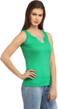 Cation Casual Sleeveless Solid Women's Top