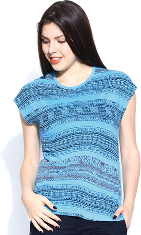 Wrangler Casual Short Sleeve Printed Women's Top