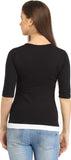 Cation Casual 3/4 Sleeve Solid Women's Top