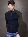 Roadster Men's Zipper Solid Cardigan