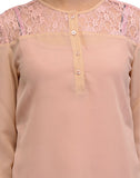 Ir Acc Casual 3/4 Sleeve Solid Women's Top