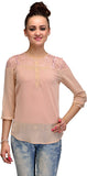 Ir Acc Casual 3/4 Sleeve Solid Women's Top