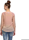 Ir Acc Casual 3/4 Sleeve Solid Women's Top