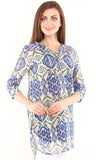 Mustard Graphic Print Women's Tunic