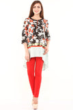 Mustard Floral Print Women's Tunic