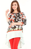 Mustard Floral Print Women's Tunic
