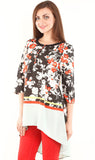 Mustard Floral Print Women's Tunic