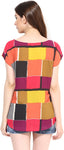 Abiti Bella Casual Short Sleeve Printed Women's Top