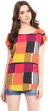 Abiti Bella Casual Short Sleeve Printed Women's Top