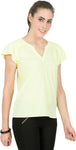 Alibi Casual Short Sleeve Solid Women's Top