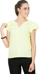 Alibi Casual Short Sleeve Solid Women's Top