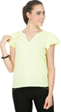 Alibi Casual Short Sleeve Solid Women's Top