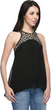 Aaliya Casual Sleeveless Embellished Women's Top