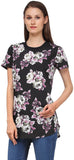 Ausy Casual Short Sleeve Floral Print Women's Top