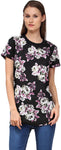 Ausy Casual Short Sleeve Floral Print Women's Top