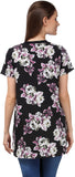 Ausy Casual Short Sleeve Floral Print Women's Top