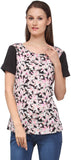 Ausy Casual Short Sleeve Printed Women's Top