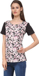Ausy Casual Short Sleeve Printed Women's Top