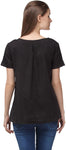 Ausy Casual Short Sleeve Printed Women's Top