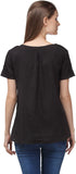Ausy Casual Short Sleeve Printed Women's Top