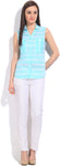 Allen Solly Casual Sleeveless Striped Women's Top